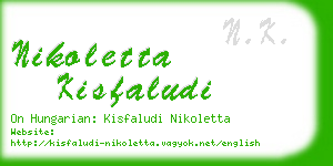 nikoletta kisfaludi business card